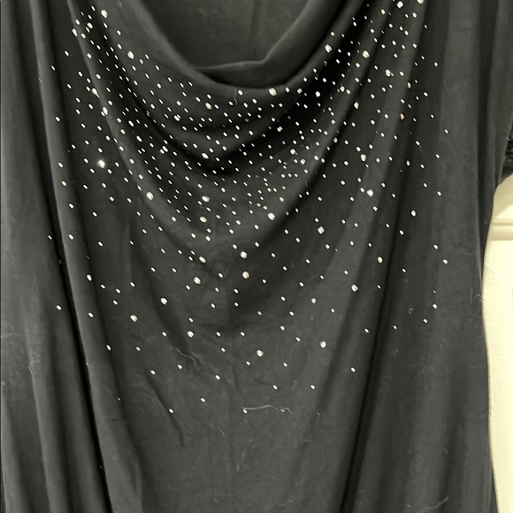 Express Black Embellished Flutter Sleeve Top - Picture 3 of 8